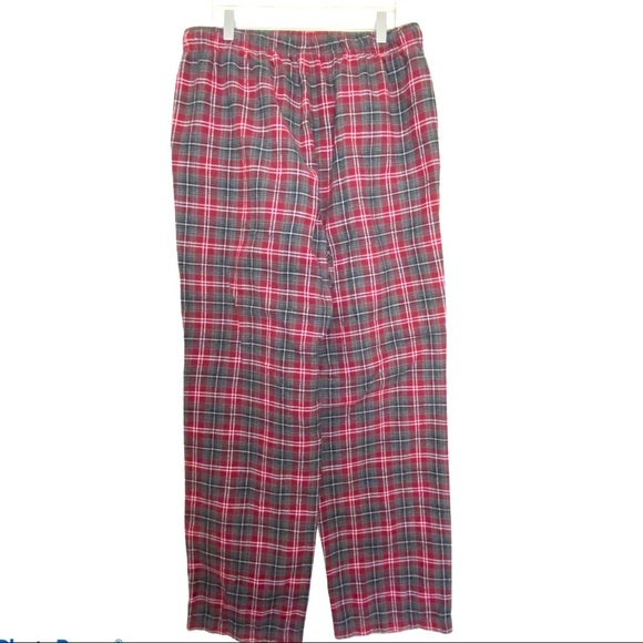 CROFT & BARROW Burgundy/Gray/Black Flannel Pants - Picture 3 of 6